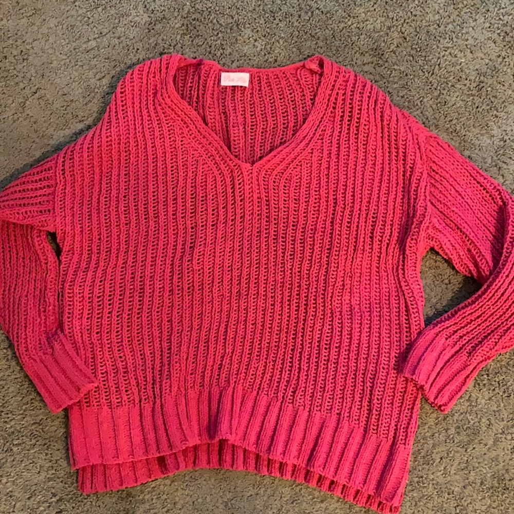 Pink lily sweater